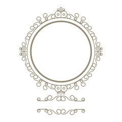 flat design decorative vintage frame icon vector illustration