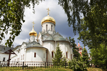 Fototapeta na wymiar Medieval Savvino Storozhevsky monastery in Zvenigorod, Virgin nativity cathedral , Moscow region, Russia