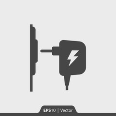 Charger AC adapter vector icon for web and mobile