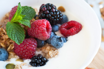 Yogurt with Granola and fresh berries