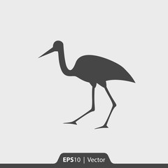 Stork vector icon for web and mobile