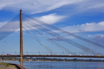 Vansu Bridge (1981, former Gorky Bridge) over Daugava River in Riga