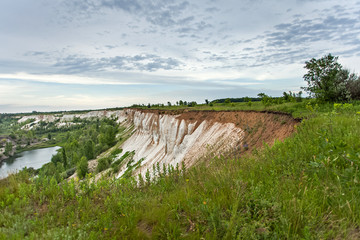 Fototapeta premium Old cretaceous pit with lakes
