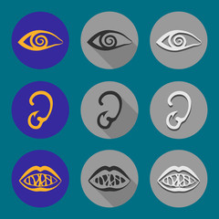 The set of round icons