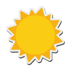 flat design sun representation icon vector illustration