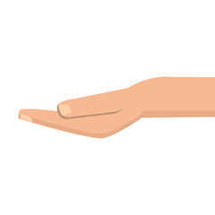 flat design shelter hand icon vector illustration