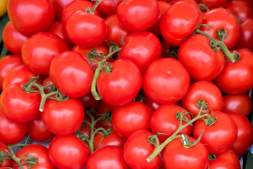 Natural tomatoes on farmer's market