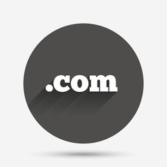 Domain COM sign icon. Top-level internet domain