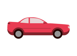 flat design car sideview icon vector illustration