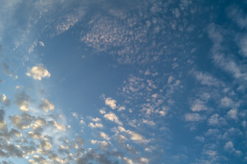 Evening sky and clouds