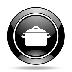 cook black glossy icon