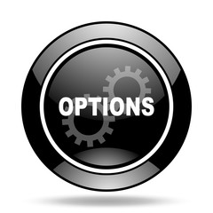 options black glossy icon