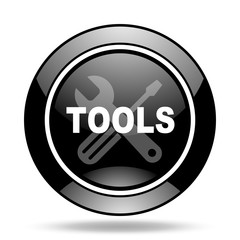 tools black glossy icon