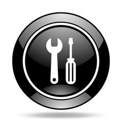tool black glossy icon