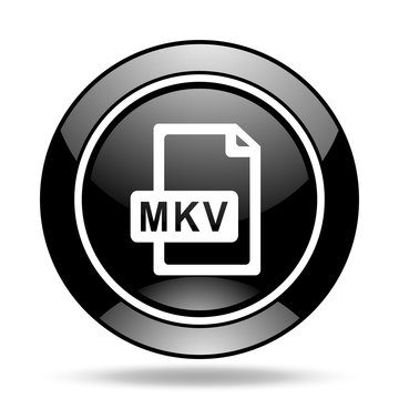 mkv file black glossy icon