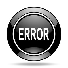 error black glossy icon