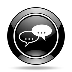 Obraz premium forum black glossy icon