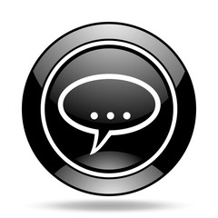 forum black glossy icon