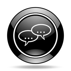 forum black glossy icon