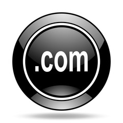 com black glossy icon