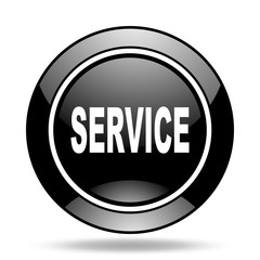 service black glossy icon