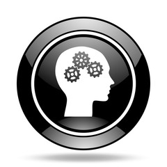 head black glossy icon