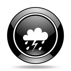 storm black glossy icon