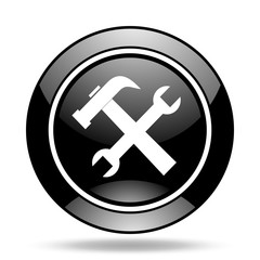 tool black glossy icon
