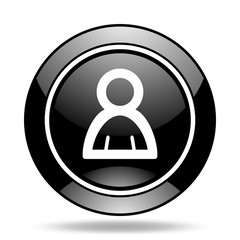 person black glossy icon
