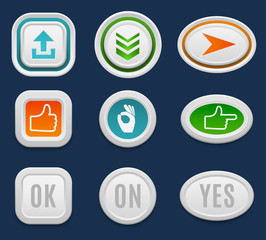 Web buttons vector set.