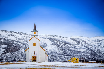 Norweski kościół - obrazy, fototapety, plakaty