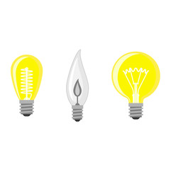 Lamp light bulb vector illustration.