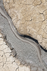 Mud Volcanoes - Texture and eruption -Romania, Buzau, Berca