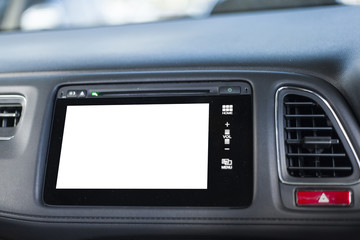 Obraz na płótnie Canvas blank modern car display screen