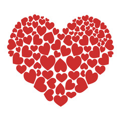 Simple red heart sharp vector icon. Color card beautiful celebrate bright emoticon red heart symbol. Red heart holiday abstract art icon decoration. Romance shape design. Love amour heart symbol.