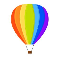 Illustration aerostats flat icons cartoon graphic. Modern balloon aerostat transport sky hot fly adventure journey and old vector air ballon travel transportation flight airship.