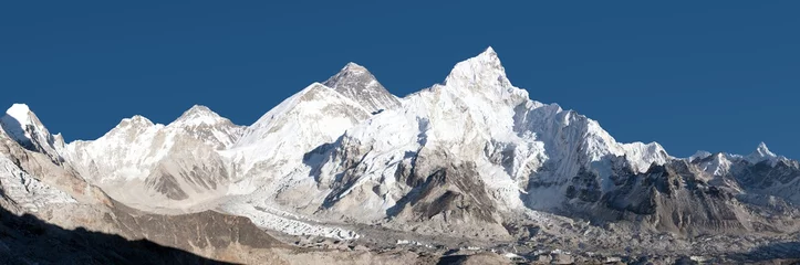 Photo sur Plexiglas Everest panoramic view of Mount Everest with beautiful sky