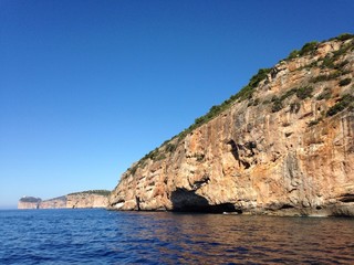 Fototapeta na wymiar cliffs at alghero, sardinia, italy