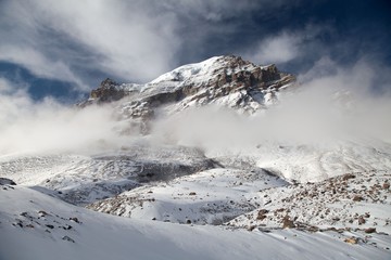 Thorung peak, view from Thorung La pass 5416 m.