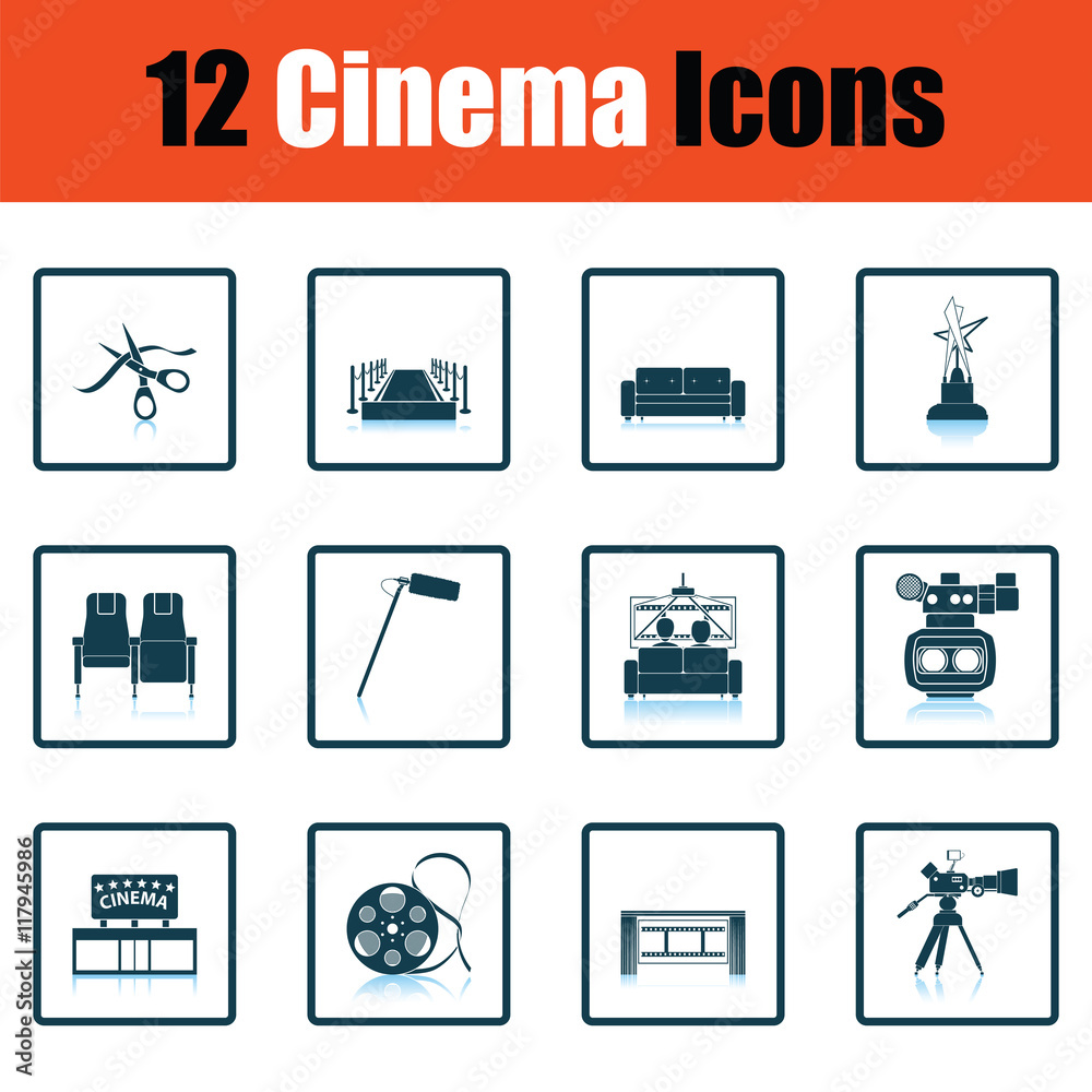 Poster set of cinema icons