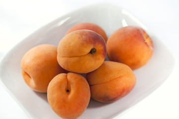 Apricots on a plate