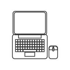 flat design laptop topview icon vector illustration