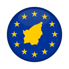 San Marino map European Union flag button