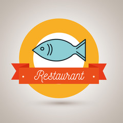 fish food restaurant icon vector illustration graphic
