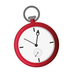 flat design pocket watch icon vector illustration