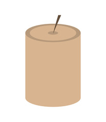 flat design single candle icon vector illustration