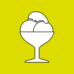 cup glass ice cream vector illustration graphic