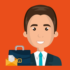 man message document icon vector illustration graphic