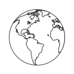Obraz premium flat design earth globe icon vector illustration