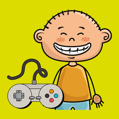 boy control game icon vector illustration graphic